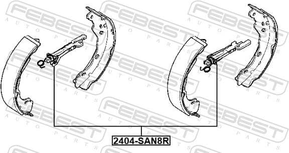Adjuster Set, drum brake 2404-SAN8R - image 2