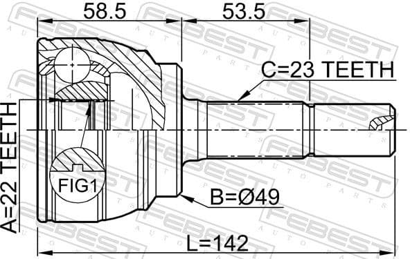 Joint Kit, drive shaft 0210-E11 - image 2