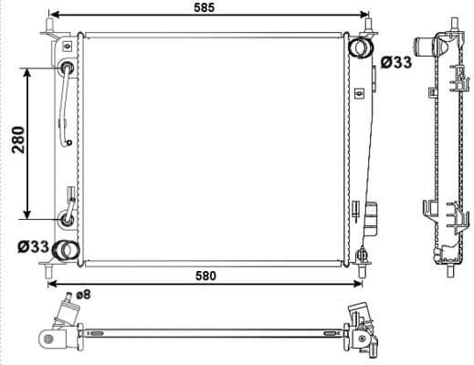 Radiator, engine cooling 53058