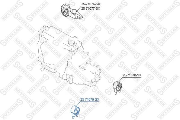 Mounting, engine 25-71079-SX - image 2