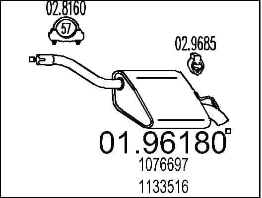 Rear Muffler 01.96180