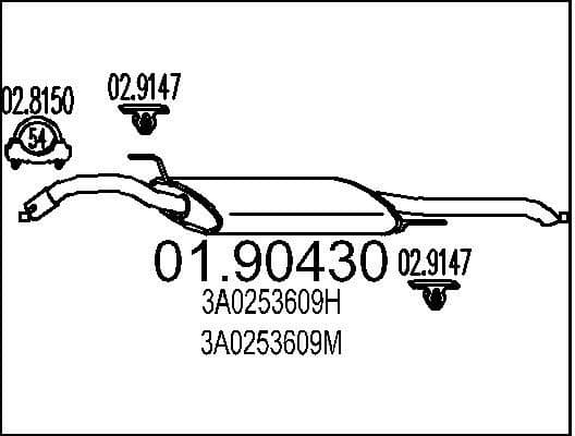 Rear Muffler 01.90430