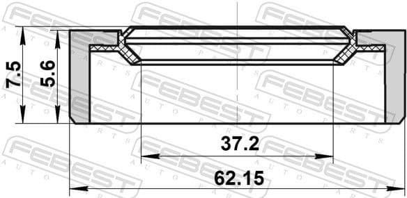 Shaft Seal, drive shaft 95BDY-39620608X - image 2
