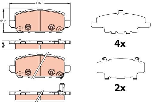 Brake Pad Set, disc brake GDB2279 - image 2