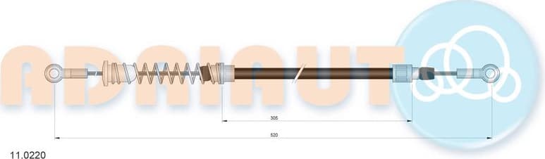 Cable Pull, parking brake 11.0220
