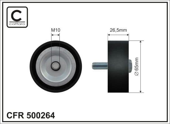 Deflection/Guide Pulley, V-ribbed belt 500264