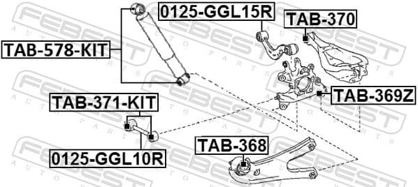 Mounting Kit, shock absorber TAB-578-KIT - image 2