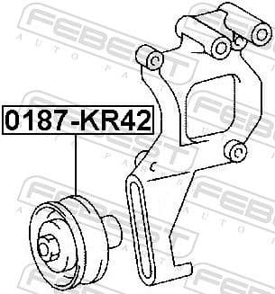 Deflection/Guide Pulley, V-ribbed belt 0187-KR42 - image 2