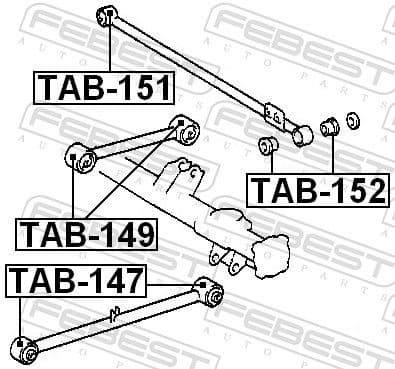 Mounting, control/trailing arm TAB-147 - image 2