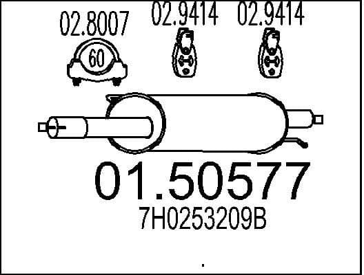 Centre Muffler 01.50577