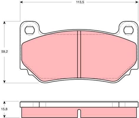 Brake Pad Set, disc brake GDB1568 - image 2
