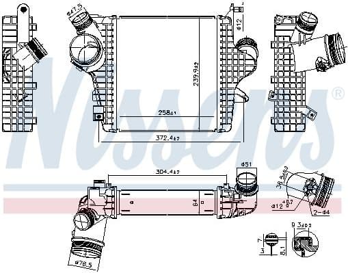 Charge Air Cooler ** FIRST FIT ** 961304