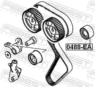 Deflection Pulley/Guide Pulley, timing belt 0488-EA - image 2