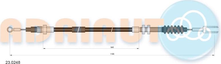 Cable Pull, parking brake 23.0248