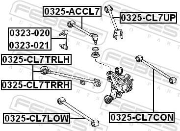 Control/Trailing Arm, wheel suspension 0325-CL7UP