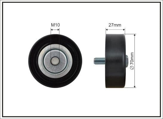 Deflection/Guide Pulley, V-ribbed belt 500480
