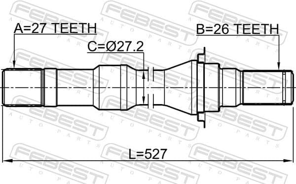Drive Shaft 1012-V250ATRH