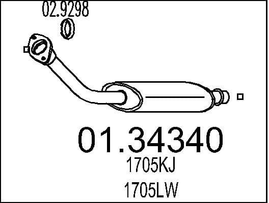 Front Muffler 01.34340