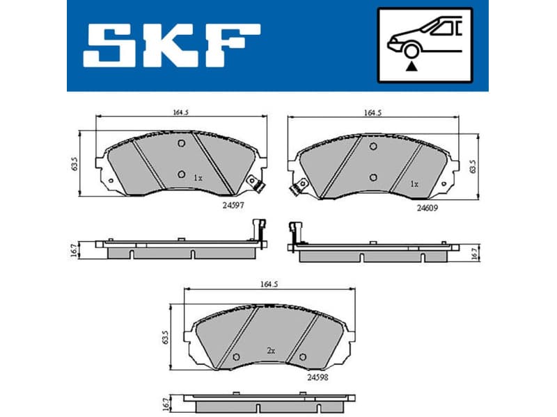 Brake Pad Set, disc brake VKBP80454A