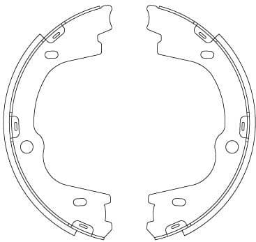 Brake Shoe Set, parking brake GS8003 - image 4