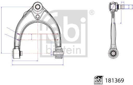 Control/Trailing Arm, wheel suspension 181369