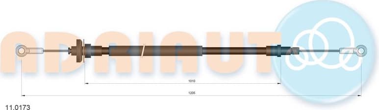 Cable Pull, clutch control 11.0173