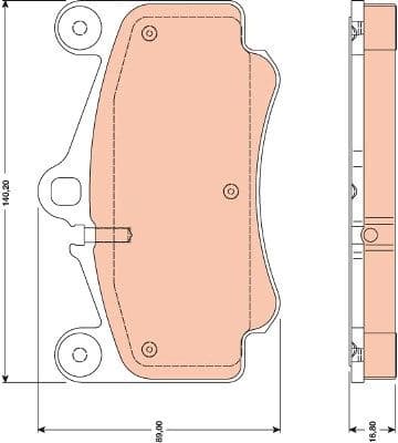 Brake Pad Set, disc brake GDB1778 - image 3
