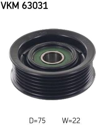 Deflection/Guide Pulley, V-ribbed belt VKM 63031 - image 2
