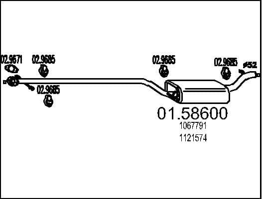 Centre Muffler 01.58600