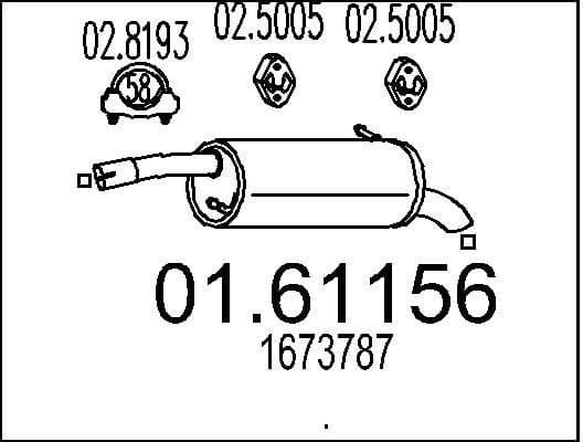 Rear Muffler 01.61156