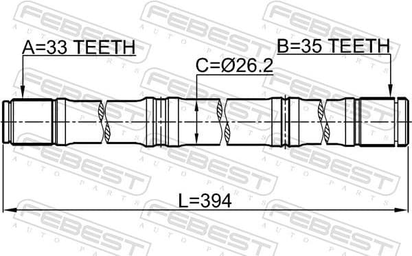 Drive Shaft 0212-MR20MT4WDLH - image 2