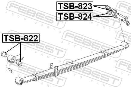 Bushing, leaf spring TSB-823 - image 2