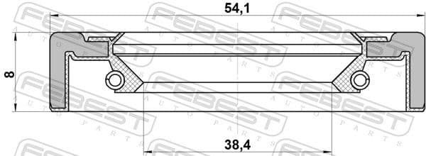Seal Ring, wheel hub 95GCY-40540808X - image 2