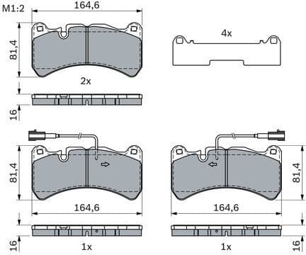 Brake Pad Set, disc brake 0 986 424 104