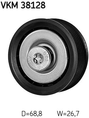 Deflection/Guide Pulley, V-ribbed belt VKM38128