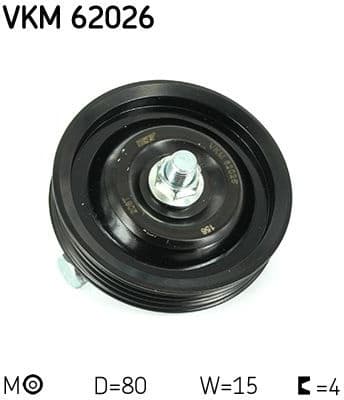 Belt Tensioner, V-ribbed belt VKM62026 - image 2