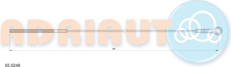 Cable Pull, parking brake 55.0246