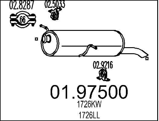 Rear Muffler 01.97500