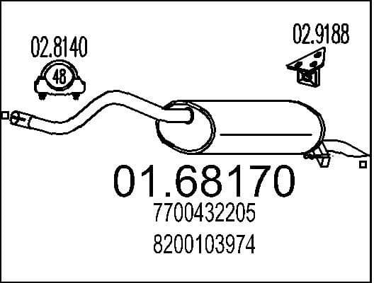 Rear Muffler 01.68170