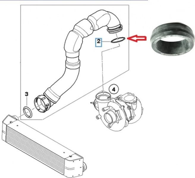 Seal ring, turbocharger, intercooler TR1361