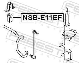 Mounting, stabiliser bar NSB-E11EF - image 2