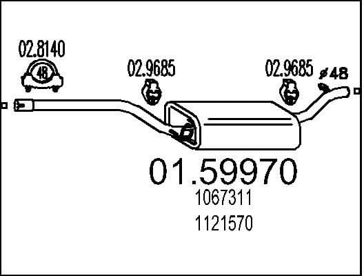 Centre Muffler 01.59970