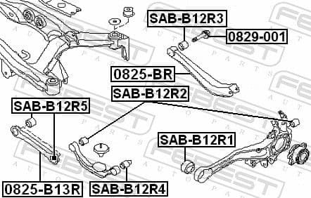 Control/Trailing Arm, wheel suspension 0825-B13R - image 2