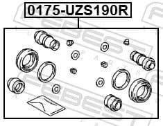 Repair Kit, brake caliper 0175-UZS190R - image 2