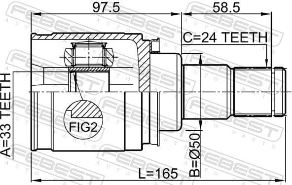 Joint Kit, drive shaft 0411-CY3MTLH - image 2