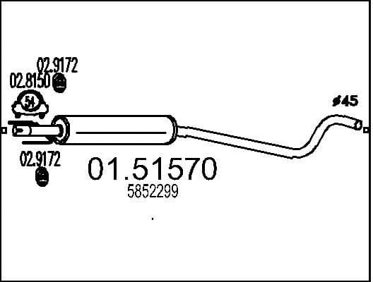 Centre Muffler 01.51570