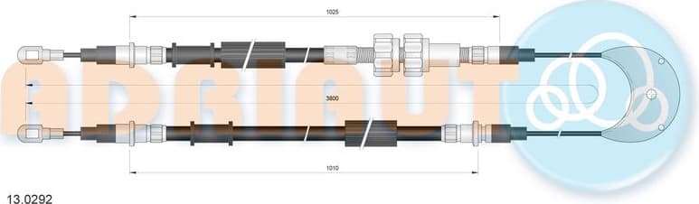 Cable Pull, parking brake 13.0292