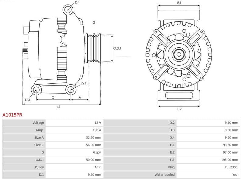 Alternator Remanufactured AS A1015PR - image 5