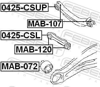 Mounting, control/trailing arm MAB-120 - image 2