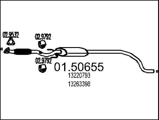 Centre Muffler 01.50655